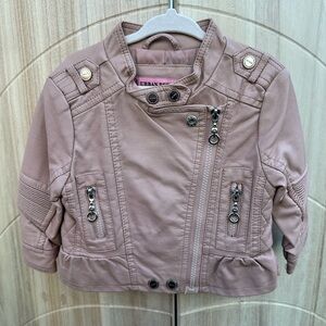 Urban Republic Pink Moto Jacket with Asymmetrical Zipper